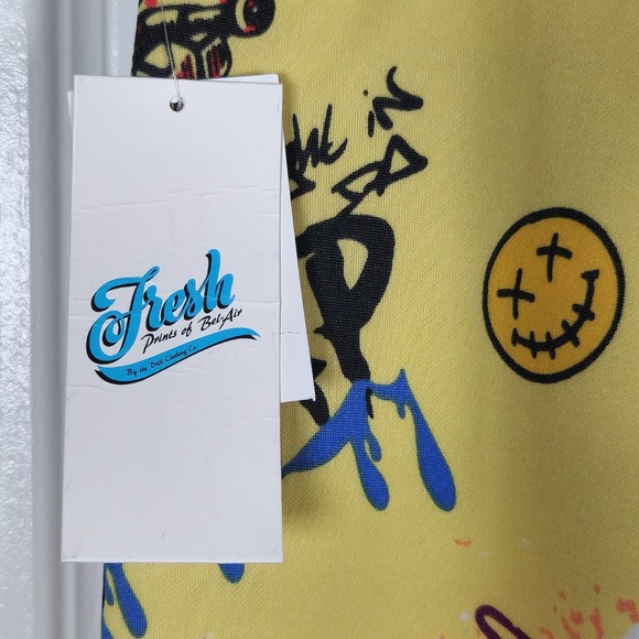 Fresh Prints of Bel Air Drill Space Ghost Graffiti Print Shorts Size Large - Picture 3 of 6